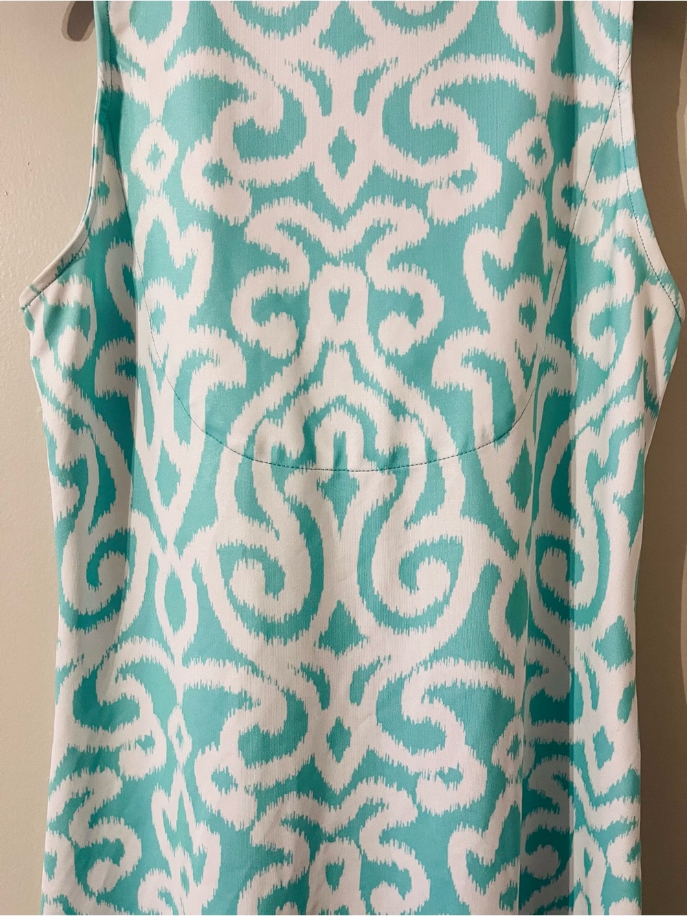 Gretchen Scott Jersey Ruffleneck Dress Arabesque Sz S - Picture 5 of 6